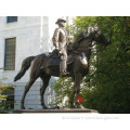 famous bronze man riding horse statue
